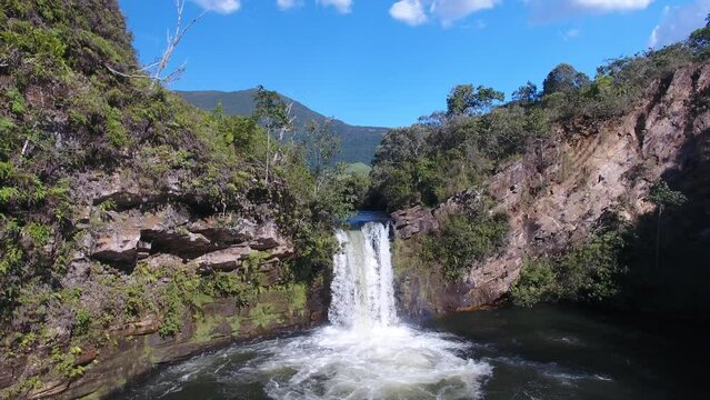 Caldeir&atilde;o Waterfall, Gamarra River, Serra da Mantiqueira Region - Baependi, Minas Gerais, Brazil