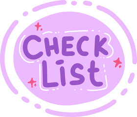 Fototapeta premium Check List Word Doodle