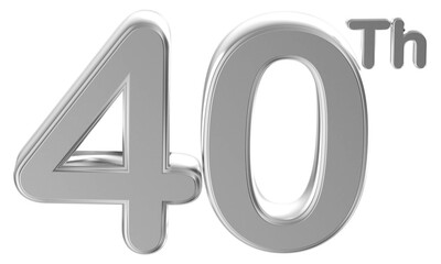 Obraz premium Anniversary Silver Number 40