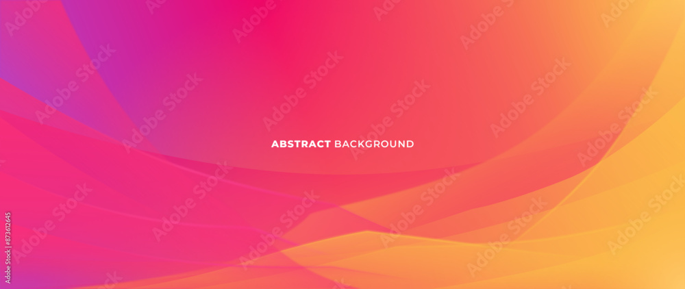 Poster abstract gradation background. with pink and yellow colors, the fine gradation lines form a wave pat