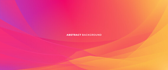 Abstract gradation background. With pink and yellow colors, the fine gradation lines form a wave pattern to the right and left.