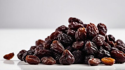 Obraz premium Intimate Portrait of Plump Golden Raisins - Minimalist still life with selective focus
