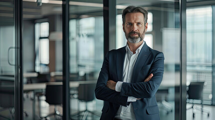 Fototapeta premium Authoritative Business Leader in Office