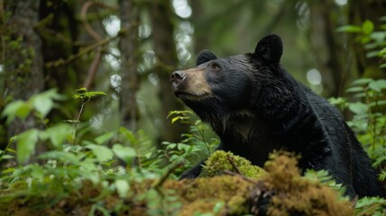 Fototapeta premium Black Bear in the Wild.
