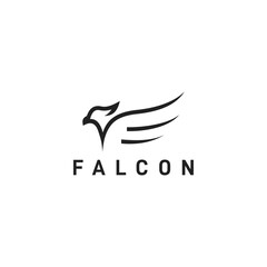 letter F falcon logo design