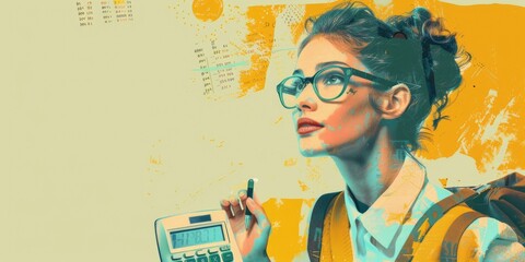 Confident accountant working on a financial report