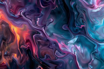 Obraz premium Vibrant Abstract Artwork Infused with Color and Energy. Captivating Visual Expression of Emotion and Imagination