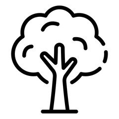 Tree Line Icon Symbol