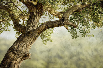 Obraz premium Scots Elm tree background design, creative
