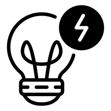 Light Bulb Line Icon Symbol