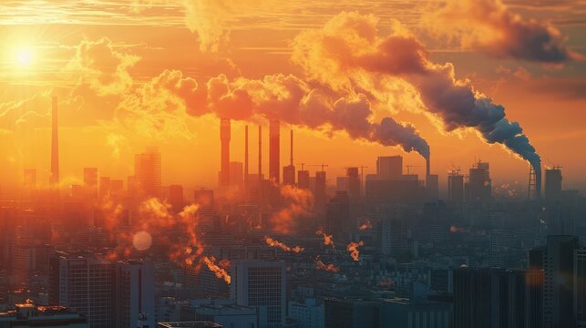 Graphic representation of rising CO2 levels and temperature graphs, Carbon Emission, Climate data visualization - Powered by Adobe