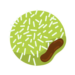 Kue klepon vector illustration, biiten klepon cake icon clip art, indonesian traditional sweet cake dessert, local snack food indonesia