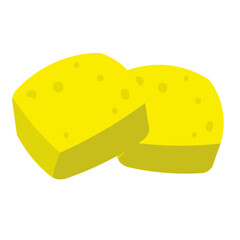 Tahu kuning vector illustration, fresh yellow tofu icon clip art image, indonesian traditional snack or side dish, tahu kuning kediri local food indonesia