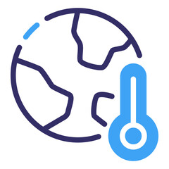 Climate Change Line Icon Symbol