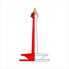 Indonesian Flag Independence Day Vector Element