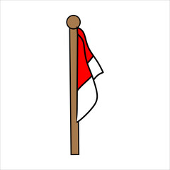 Indonesian Flag Independence Day Vector Element