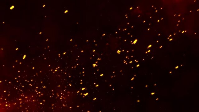 Fire sparks particles background.  Grunge fire particle background. Flying fire particle background