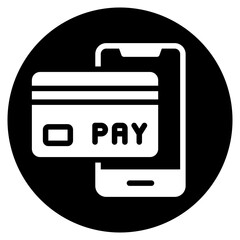 cashless payment glyph icon