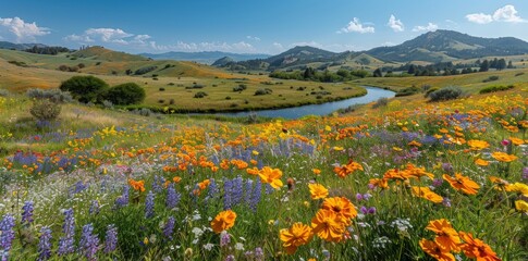 Ethereal Fusion: A Captivating Dance of Vibrant Hues and Flowing, Dreamy Textures