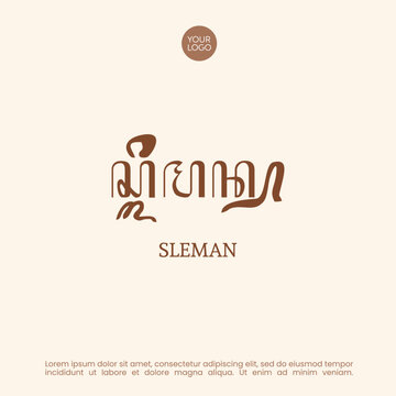 poster written in Sleman Javanese script