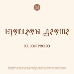poster written in Kulon Progo Javanese script