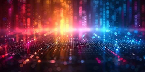 "Digital Dreams: A Hypnotic Time-Lapse of Neon-like Cosmic Symphony"