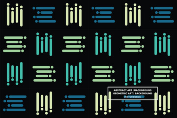 Rectangular and Rectangle Shapes and Designs Blue and Green Colors Geometric Pattern Abstract Pattern Seamless 