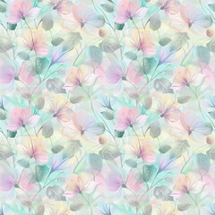 Floral variety color, form nature, seamless fabric pattern.