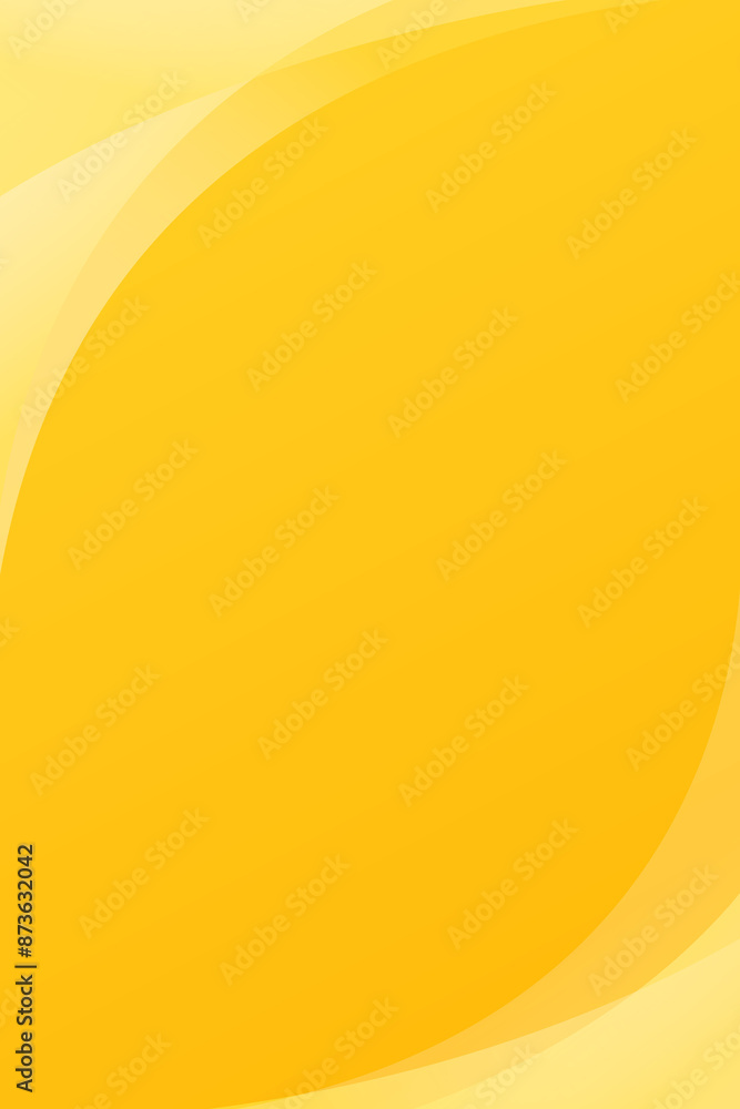 Wall mural abstract empty yellow background with smooth curve corner for modern and vibrant designs