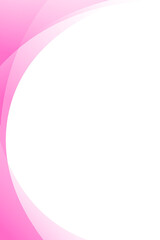 Vertical pink wave flowing on white background with empty space for geometric modern design