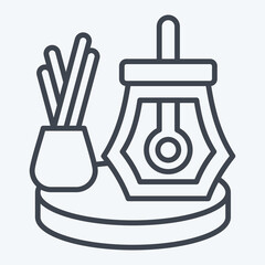 Icon Turkish Tea. related to Turkey symbol. line style. simple design editable. simple illustration