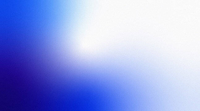 Blue and white gradient background with noise texture and negative space for decoration