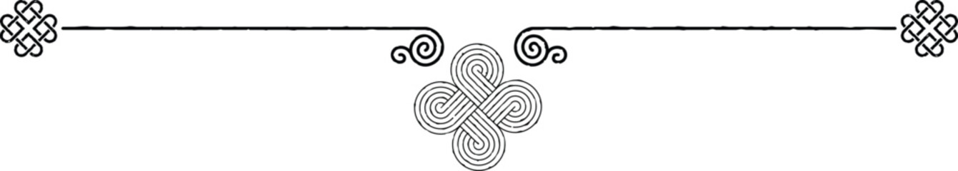 Celtic Knot and Spiral Sign Border Header