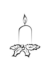 Weihnachtsgesteck mit Kerze