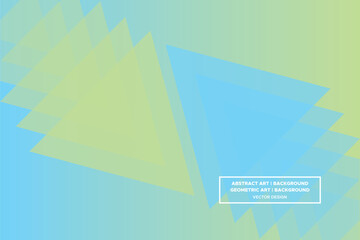 Triangular and Triangles Shapes Green and Blue Colors with Gradient Backdrop Modern Abstract Background Geometric Background