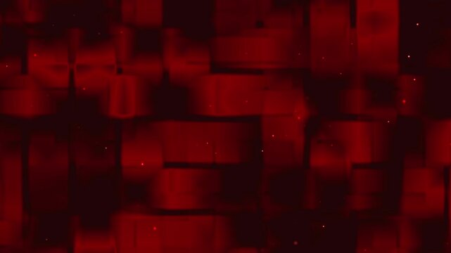 Dark red gradient background with blurred squares and tiny red dots. Abstract design suitable for backgrounds, graphic design projects, and digital art.