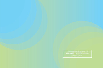 Circular and Circle Shapes Green and Blue Colors with Gradient Backdrop Modern Abstract Background Geometric Background