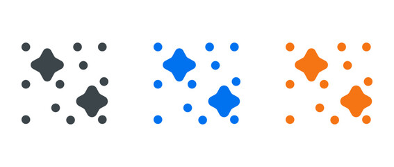 confetti icon set isolated on white background