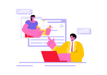 Email Service Vector Illustration with File Correspondence Delivery, Electronic Mail Messaging, and Business Marketing in a Flat Cartoon Background