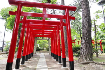 お稲荷様の朱色の鳥居