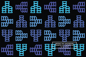 Half Circle Shapes Blue Colors Geometric Pattern Abstract Pattern Seamless Pattern