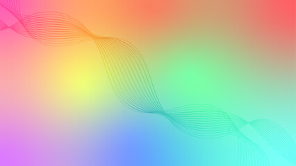 abstract colorful vibrant background with waves line curves 