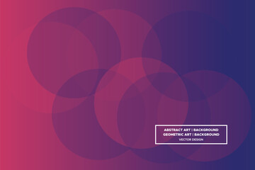Multiple Overlayed Circles Red and Purple Colors with Gradient Backdrop Modern Abstract Background Geometric Background