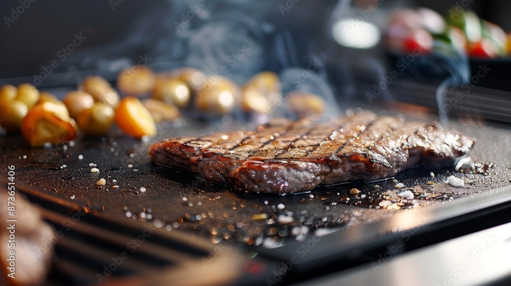 Aufkleber the intricate heating element beneath the griddle surface working tirelessly to evenly distribute he