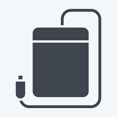 Icon Portable Hdd. related to Computer symbol. glyph style. simple design editable. simple illustration