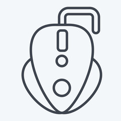 Icon Gaming Mouse. related to Computer symbol. line style. simple design editable. simple illustration
