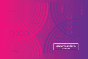 Circles and Lines Shapes and Designs Red and Purple Colors with Gradient Backdrop Modern Abstract Background Geometric Background