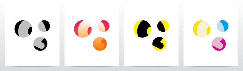 Circles Overlay Highlight Spotlight Letter Logo Design Q