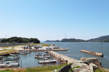 吉井川河口付近の風景