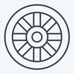 Fototapeta premium Icon Wheel. related to Celtic symbol. line style. simple design editable. simple illustration